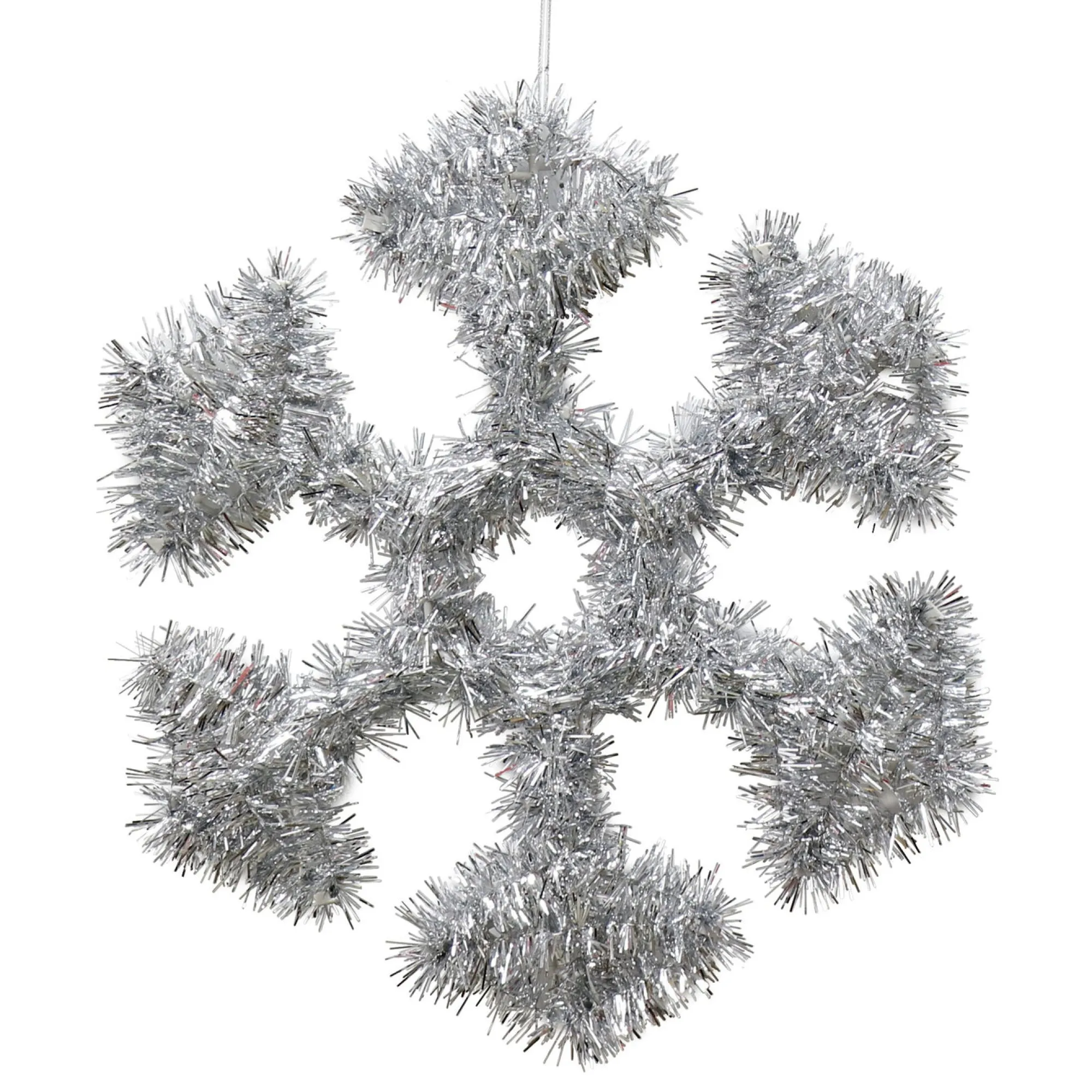 Tinsels>Christmas World Tinsel Snowflake Decoration - Blue