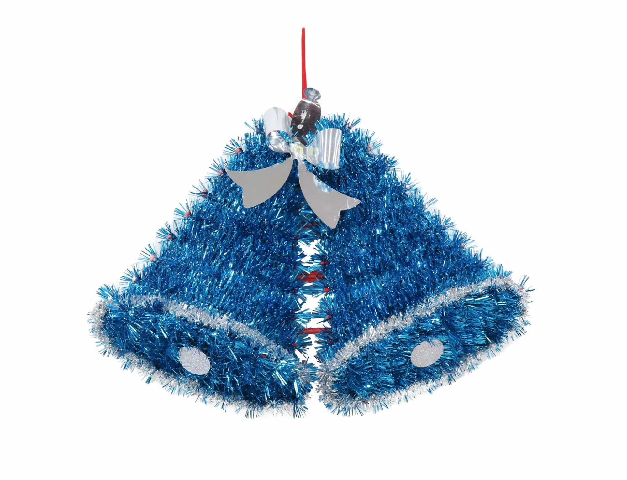 Tinsels>Christmas World Tinsel Twin Bells Plaque Asst