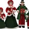 3D & 2D Displays>Christmas World Traditional Red And Green Family Carolers (4Pc)