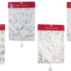 Touch Of Elegance>Christmas World White Foil Runner Asst (180Cm) - Gold Trees